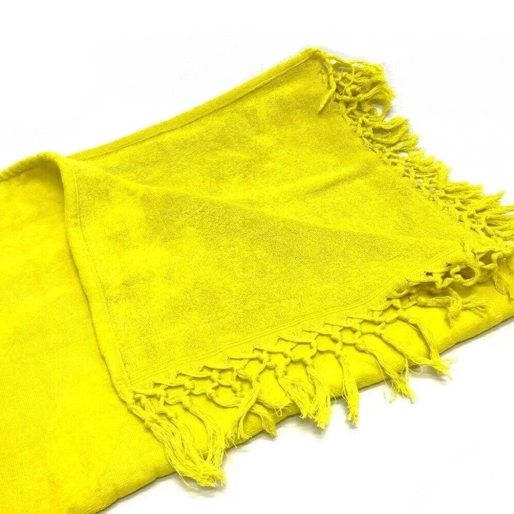 LOEWE fringe Paula's Ibiza Large towel towel cotton yellow